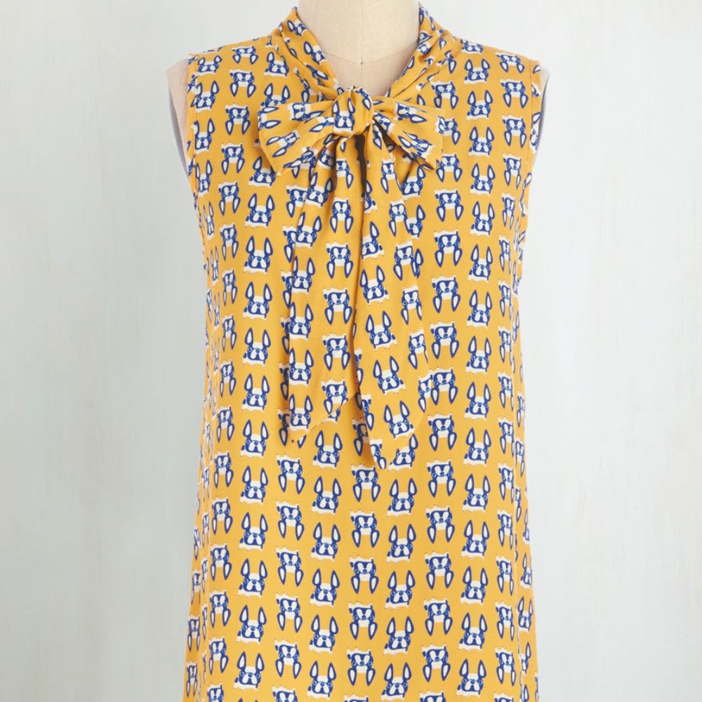 Modcloth Business Trip Bliss Top in French Bulldog